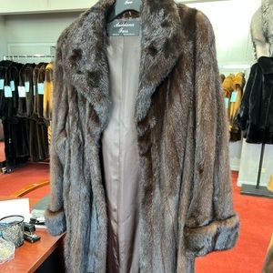 Real mink fur coat